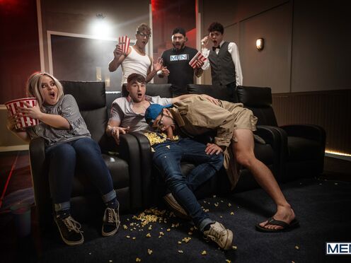 Cinema creeper hunting for gay cocks! - Dante Colle,Michael Boston & Troye Dean