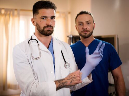 Full examination with wild gay doc