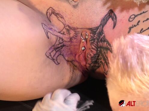 Part 5 - Misha Montana" Alien Muff Tattoo - The Right Side"