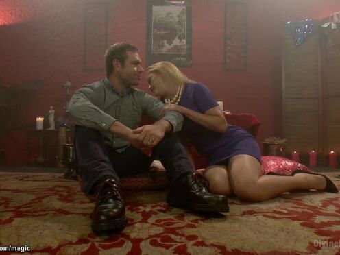 Cuckold watching huge tits housewife fucking