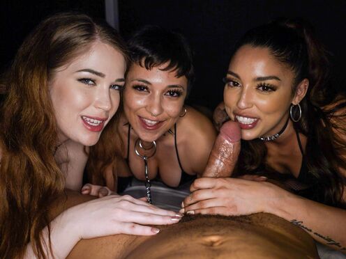 Fetish Interracial Foursome Fuck Fest - Evelyn Claire, Vanessa Sky & Brooklyn Gray