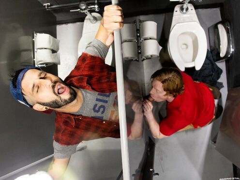Helping hand at the urinals - Romeo Davis & Kyle Connors