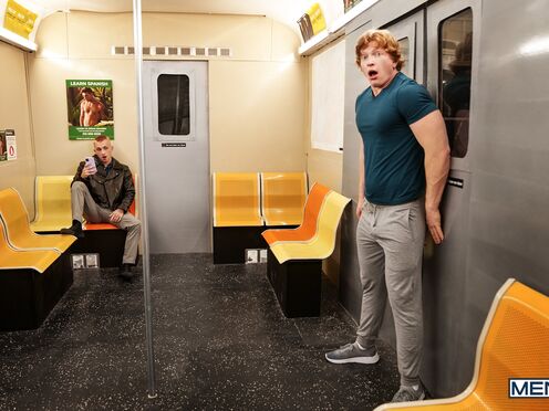 From subway door accident to rough gay assfucking - Kyle Connors & Felix Fox