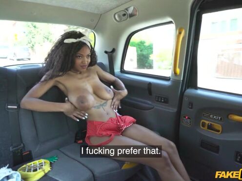 Brazilian goddess Tina Fire fucks taxi driver