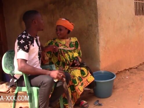 African hot girl with her Boyfriend in the woods