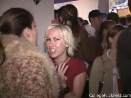 Dorm teen gives head as others watch