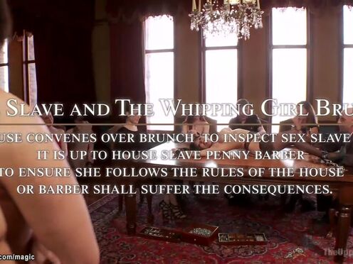 Titty Oriental & brunette fuck at party