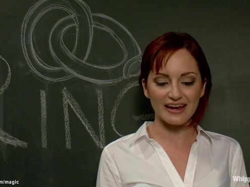 Pre med university chick bound & whipped