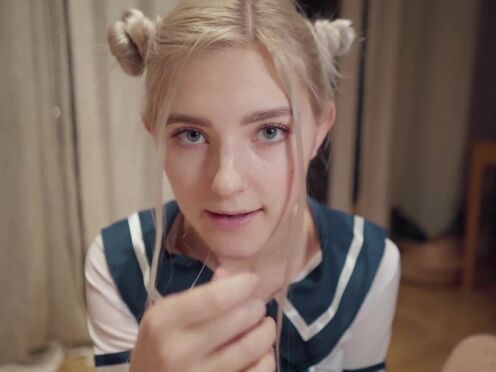 Kawaii college girl gets creampie & facial - Eva Elfie