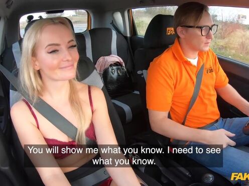 Beautiful blonde fucking introverted driving instructor - Victoria Pure