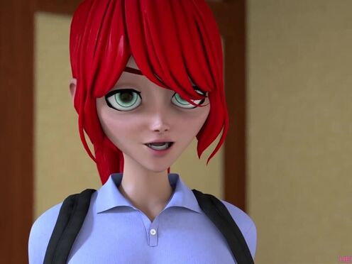 Schoolgirl fucks bespectacled teacher - 3D Hentai Cartoon