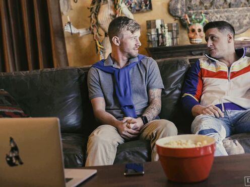 Movie night with stepsister's bi curious BF - Dalton Riley & Ryan Jordan