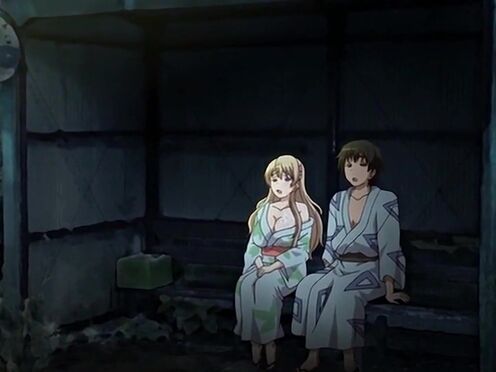 Accidental rotenburo meat sucking then more... - hentai porn