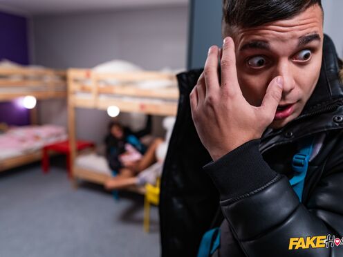 Always lustful hostel roomie finally takes on a cock - Capri Lmonde