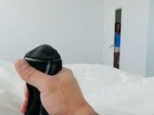 My stepmommy caught me jerking off into socks! - Riley Jacobs