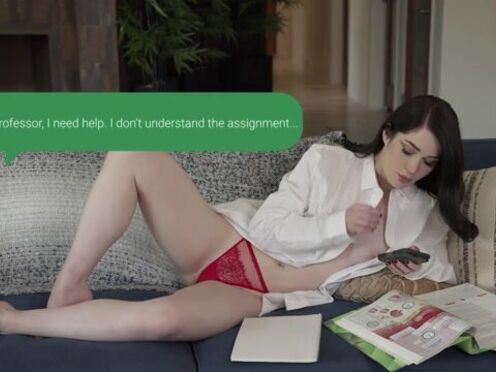 Evelyn Claire seducing handsome professor