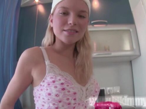 Lil Kimmy getting naked & showing her nauhgty cunt