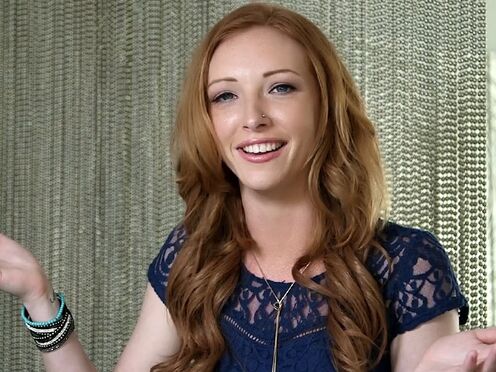 Ginger Katy Kiss enjoying a professional shaft