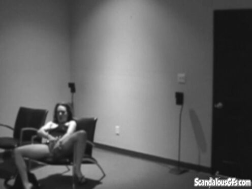 Solo bitch masturbates with a toy from her handbag