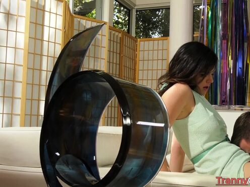 Titty Trans with massive shaft getting booty screwed