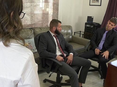 BIPHORIA Bisex heaven for office boredom - Gwen Vicious, Johnny Hill, Michael DelRay