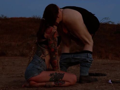 Hard degradation for crying goddes outside at night