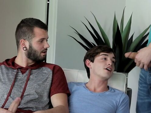 3some of double assfucking by gay brothers, marvelous! - Grayson Lange, Johnny Hill, Chad Piper