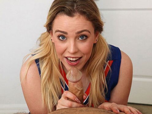 Cheerleader Milks His Shaft