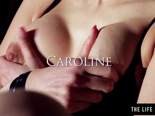 Bound nd helpless babe is masturbating on the chair