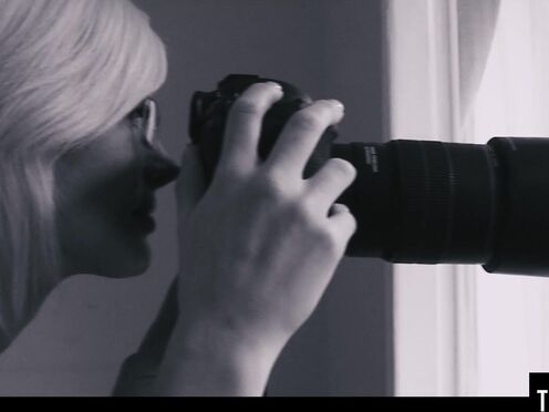 Naughty blonde Zazie S is fingering herself on that chair