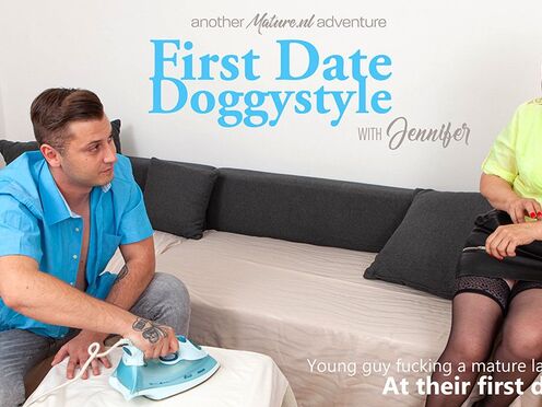 Mature Jennifer loves doggystyle on her first date with her younger lover