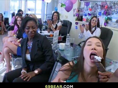 30th Bday bash at her office with male strippers