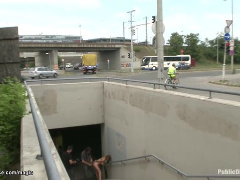 Big Boobed Romanian sexy girl booty banged outdoor