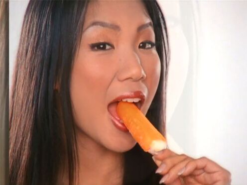 Hot large tits Asian COUGAR loves sweets & her huge Asian boobs