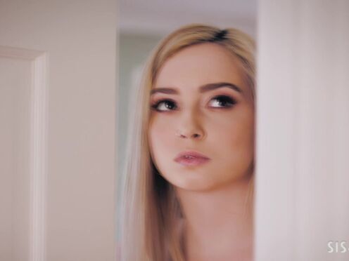 SISTERTRICK - Lexi Lore rides her hidden step brother's dick