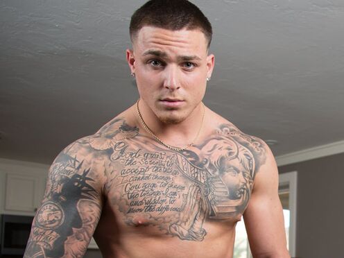 NEXTDOOR STUDIOS A solo kitchen masturbation scene of a handsome gay guy