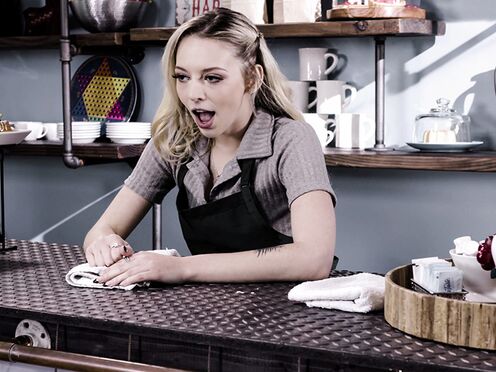 PURE TABOO 18yo waitress Lily Larimar & her BF fucking in a bar