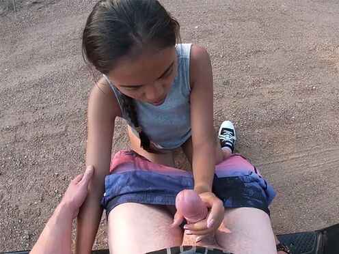 Interesting ride became hardcore sex action & sexy Asian teen enjoyed it