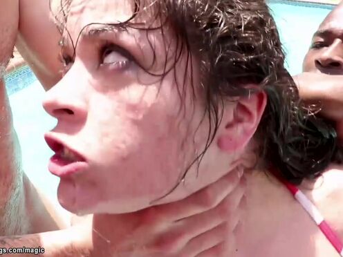 Interracial firefighters fuck sexy girl