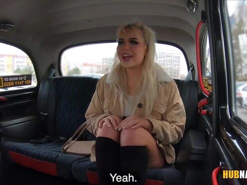 Taxi driver fucks sexy blonde Gina Varney in his car