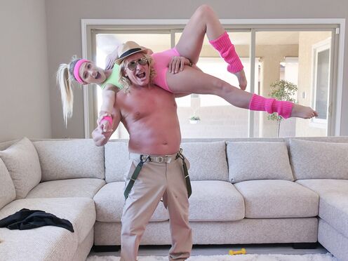 Oh honey, step grandpa will show you how to exercise! - Kenna James