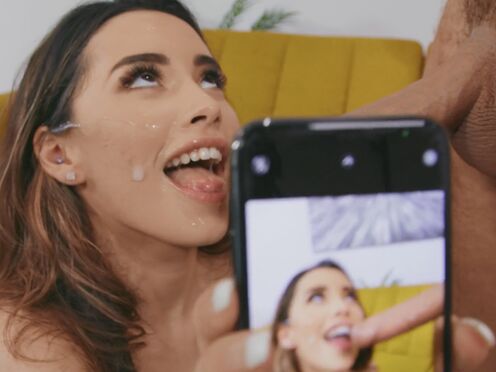 BRAZZERS - New Step Dad Get In Trouble With Cock Pics