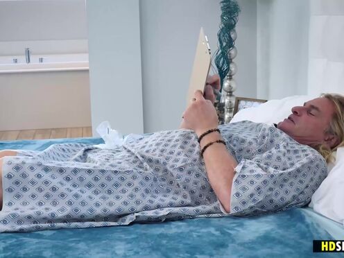 Chubby Nurse Takes Care Of A Rich Older Man With Bucket List - Gabriela Lopez, Evan Stone