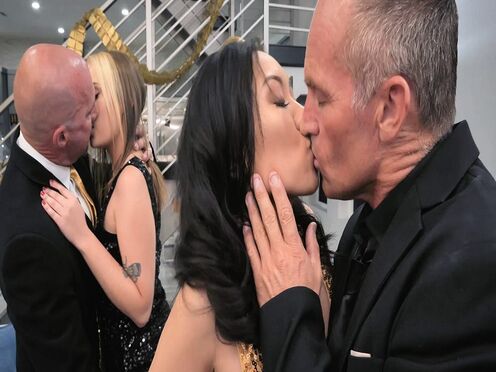 Daddies swap their stepdaughters & enjoy a sexy new year banging