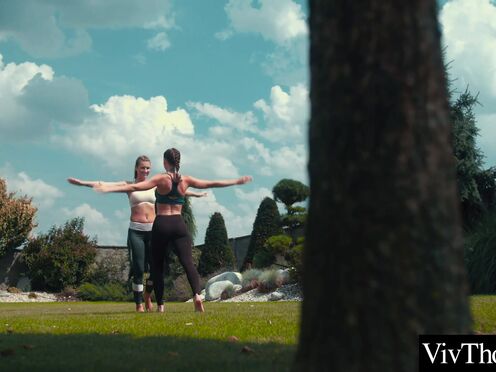 Lezzies Jennifer Jane & Emylia Argan fuck after exercising