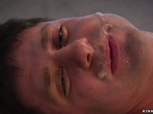 Femdom in lingerie pegging man sub