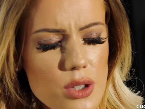 Satisfying Luna Skye fucks as her hubby is watchng