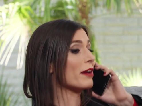 Muscular guy eats shemale shaft