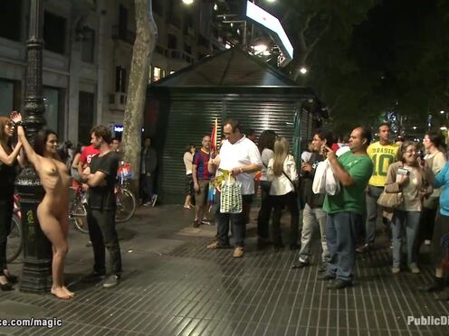 Little bitch ravaged in public places