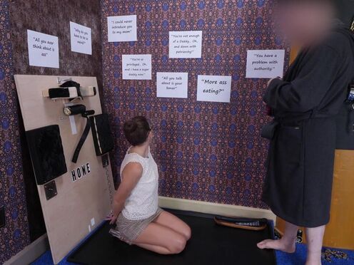 Bad behaved teen gets gagged